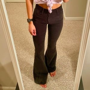 Lucky Brand Navy Corduroy High Rise Flare Jeans
